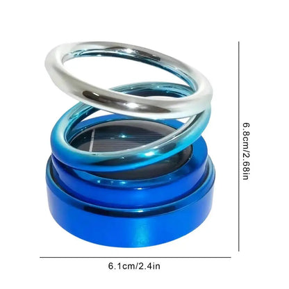 Solar Car Air Fresheners Double Ring Rotating Car Perfume Ornaments Aromatherapy Auto Diffuser Cars Interior Decoration Diffuser