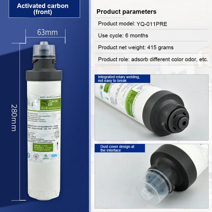 Sooel 10 Inch RO Water Filter Replacement Cartridges - PP Sediment, UDF & CTO Carbon Filters for Reverse Osmosis System Purifier