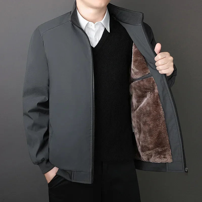 TFETTERS Brand 8XL Winter Big Jacket Men 2026 Fleece Lined Thick Warm Stand Collar Business Cotton Parka Coat Male Erkek Mont