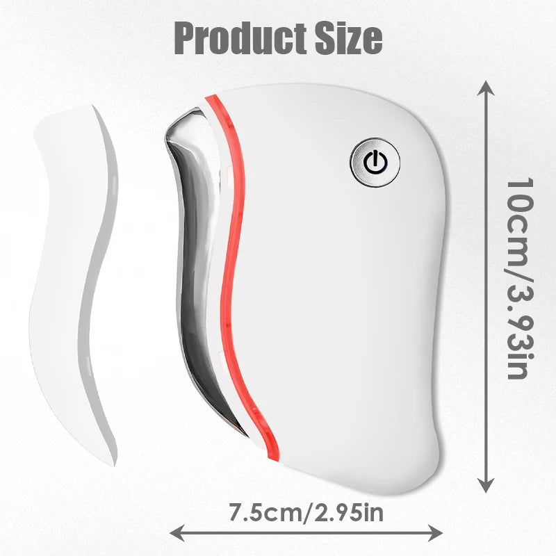 4 in 1 Electric Facial Scraping massager Heat Vibration Sculpting Tightening Anti-Aging Wrinkles Face Puffiness Relief skin care