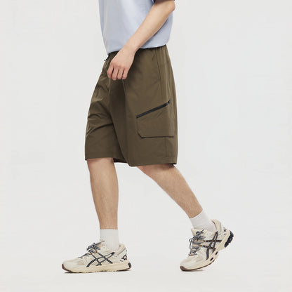 Metersbonwe Men Cargo Bermuda Shorts 2026 Summer New Loose Fit Straight Leg Casual Shorts Outdoor Trendy Waterproof Zipper Short