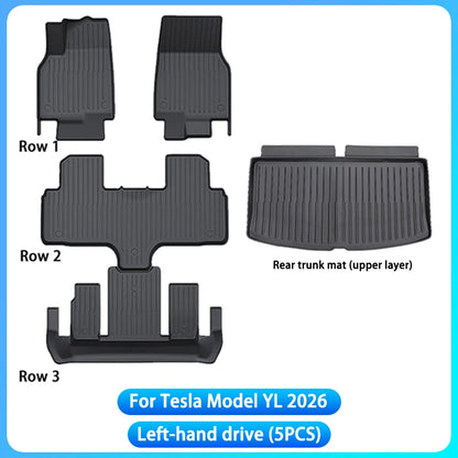 For Tesla New Model YL Launch 2026+ Car Floor Mats Cargo Liner Trunk Mats Backrest Kick Pads Protection Car Interior Accessories