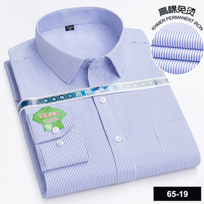 Men's Long Sleeve Casual Shirts Fashion Print Cotton Standard Fit Button Pocket Soft Shirts For Man Office Business Dress New