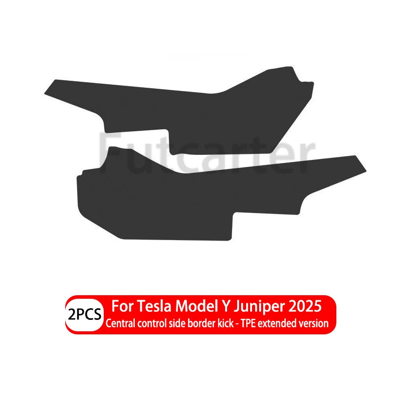 For Tesla ModelYL Y Juniper2025 Car Central Control Side Anti Kick TPEWaterproof Anti-dirt Fullcoverage Anti Kick Protective Mat
