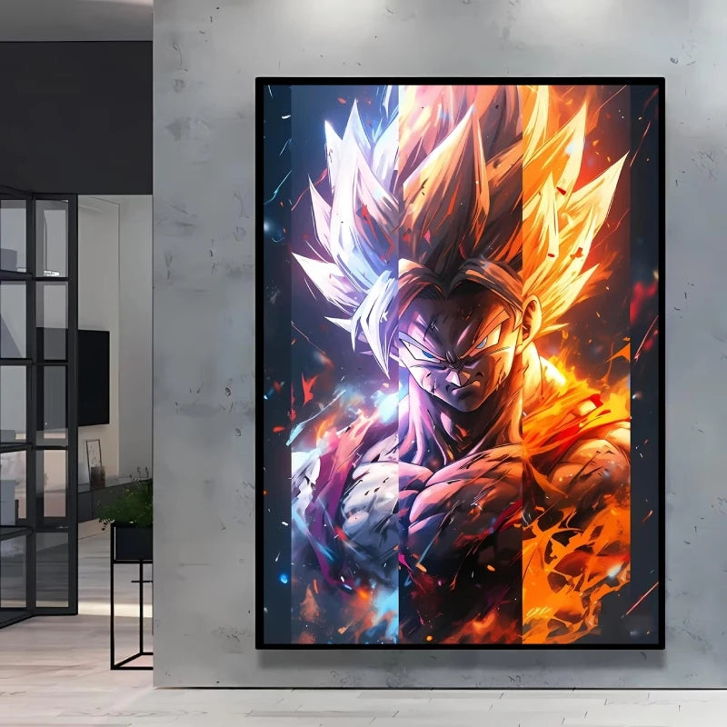 Classic Warm Blood Dragon Ball Posters Anime Pictures Goku Vegeta Son Gohan Wall Art Home Decor Picture Hanging Painting Decor