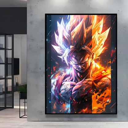 Classic Warm Blood Dragon Ball Posters Anime Pictures Goku Vegeta Son Gohan Wall Art Home Decor Picture Hanging Painting Decor