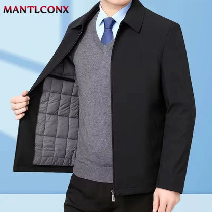 New Warm Padded Parka Men's Winter Jacket Coat Thermal Winter Jacket Men Business Casual Blazer Coat Men Autumn Luxury Outwear