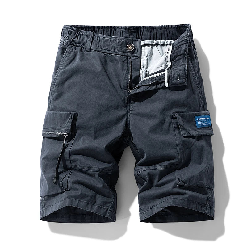 New Summer Men Cargo Cotton Shorts Mens Beach Multi Pocket Shorts Man Spring Fashion Casual Joggers Shorts Male Dropshipping