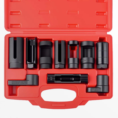 Universal Oxygen Sensor Socket Set O2 Lambda Sensor Removal Tool Kit Automotive Wrench Remover Installer Multi Size Box Tool