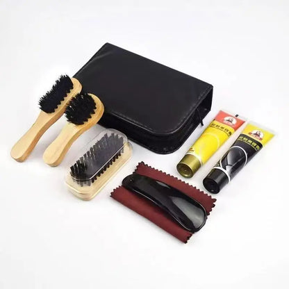 Leather shoe polish suit Brush Cleaning Kit Keep Shiny Clean Tools for Leather Shoes brush Care Kit Portable