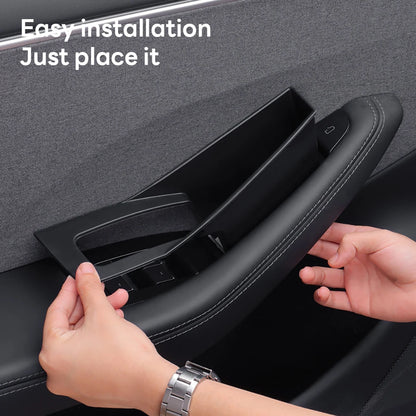 for Tesla Model 3 Y YL Juniper 2025-2020 2026 Highland Car Door Side Storage Box Handle Pocket Passenger Storage Tray Container