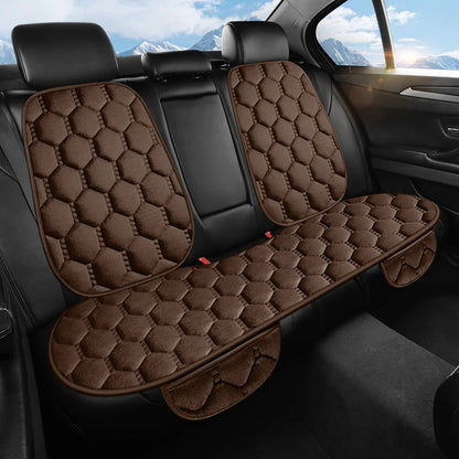 Winter Warm and Thick Velvet Car Seat Cushion Four Seasons Universal Single Seat Small Three piece Plush Warm Five Seat Anti sli