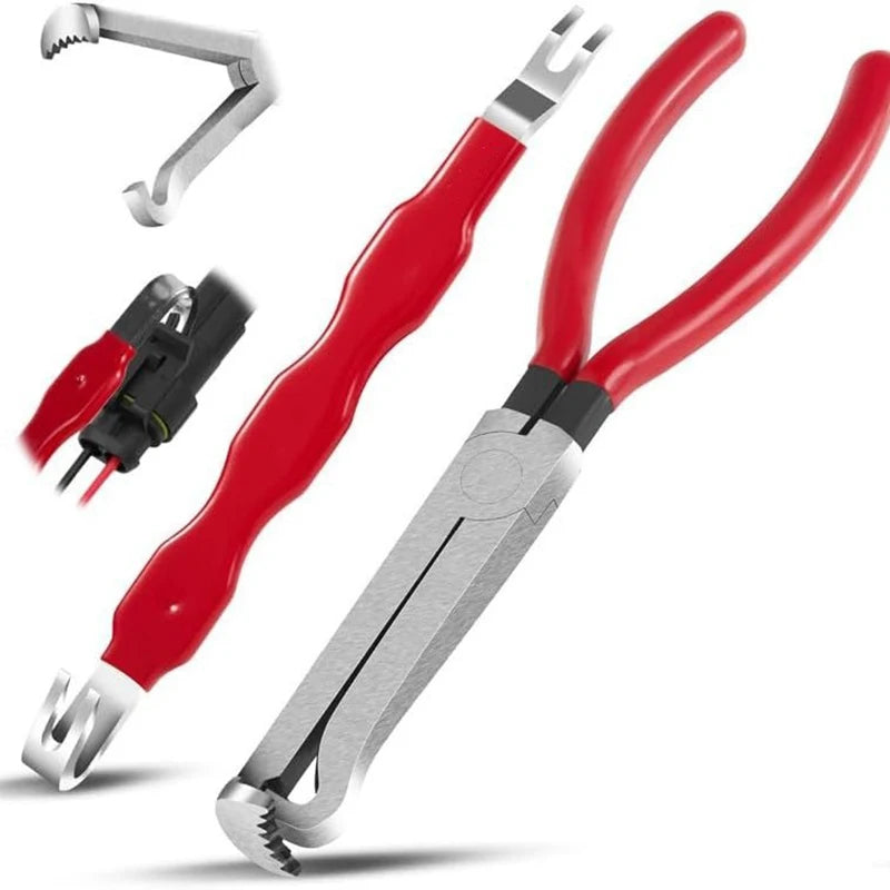 3-piece Automotive Electrical Connector Disconnect Pliers Set, Fuel Line Separator, and Wire Harness Angled Wire Cutter Removal