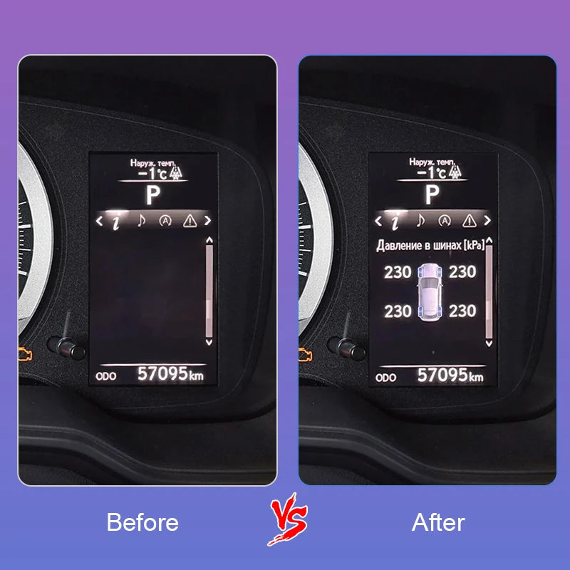 Car TPMS Tire Pressure Monitoring Display System Tire Pressure Monitor Security Alarm For Toyota Corolla Altis 2019 -2023