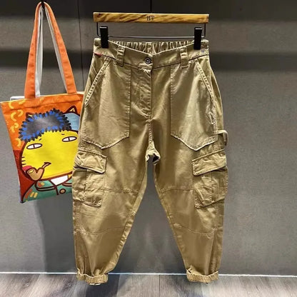 Men's Loose Fit Warm Winter Casual Pants American High Street Style Workwear Trousers Autumn Winter Collection Fashion Brand