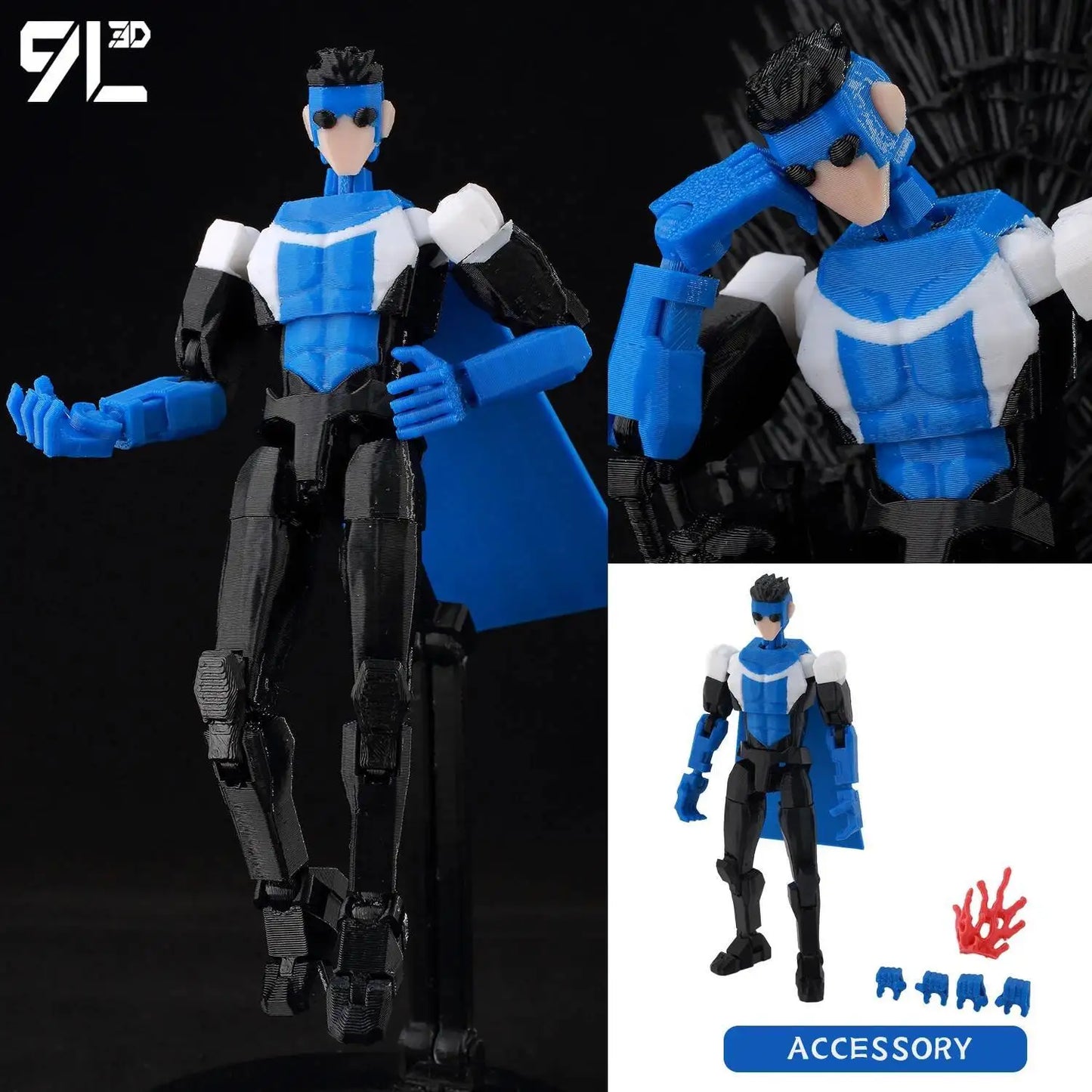9L3D Printed Superheroes Invincible 2.0 Anime Multi-Jointed Shapeshift Toys Action Figures Mannequin Model Ornaments Gifts