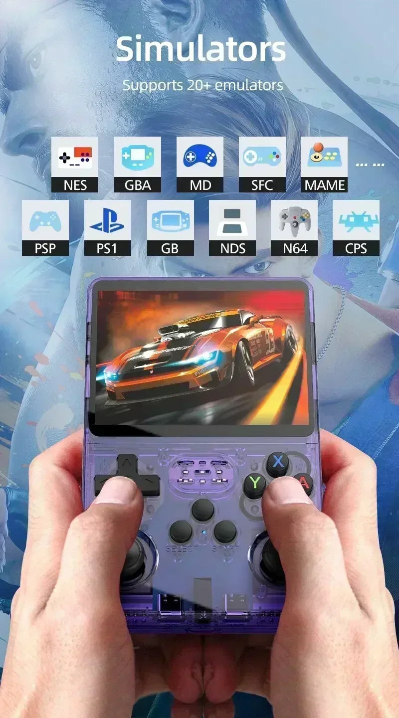 Retro Handheld Game Console R36S 3 5 Inch IPS Screen 64GB 128GB 256GB Portable Gaming Device with Built in Games