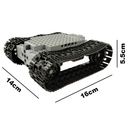 2IN1 Universal Technical Building Block Chassis Electric Omnidirectional Mecanum Wheels 4WD RC Vehicle Crawler Tank Excavator