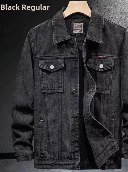 Men's Fashionable Thickened Fleece Lined Slim Fit Denim Jacket Autumn Winter Warm Stylish Workwear Top Quality Chinese Produc...