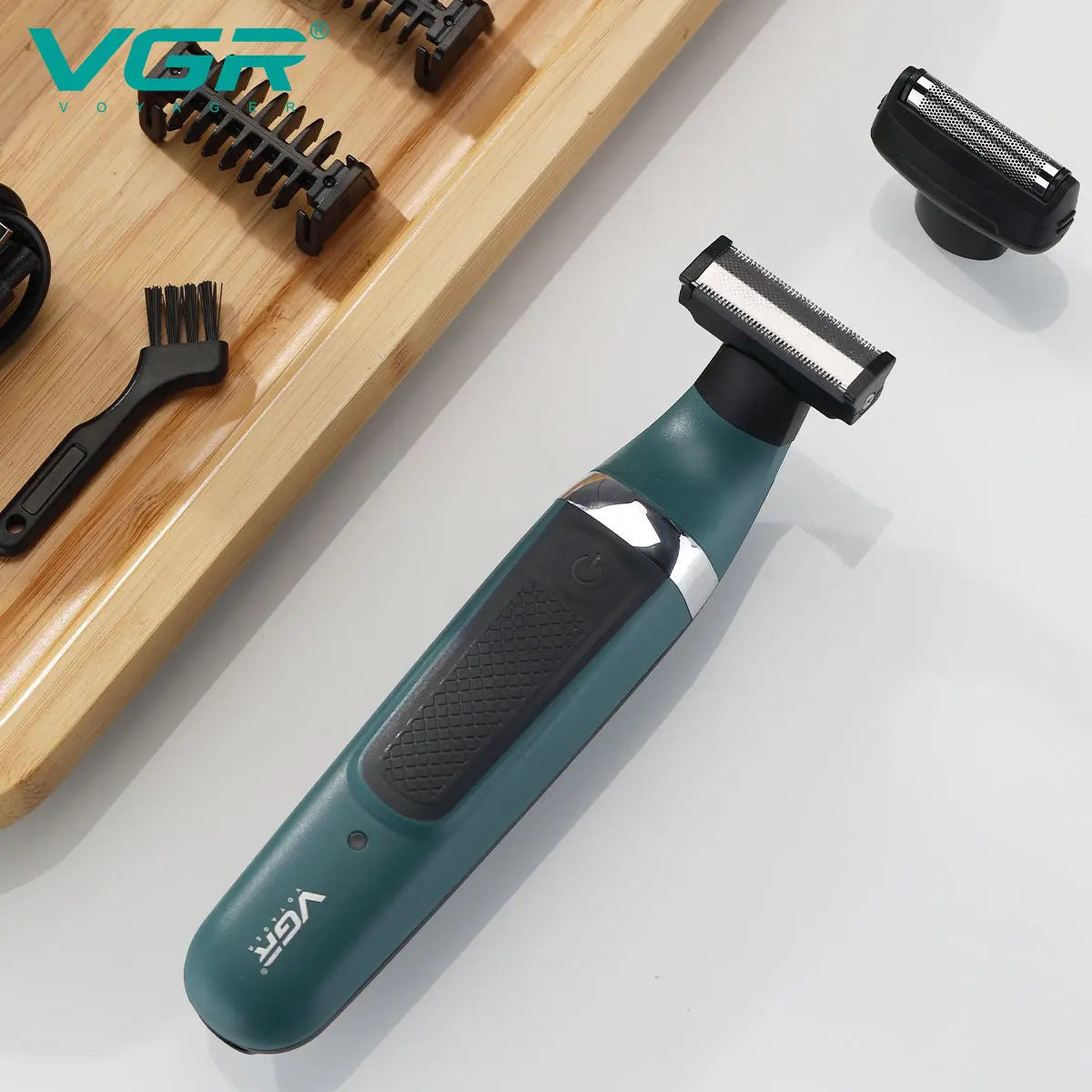 VGR 393 Double blade multi-function waterproof shaver, rechargeable beard trimmer, male hair trimmer set