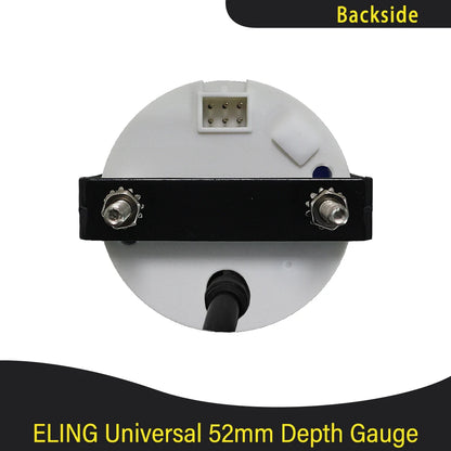 Marine 52mm Digital Depth Gauge Indicator with Transducer and White Backlight for Yachts Fishing Boats Universal 12V