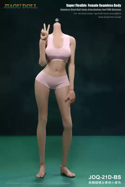 Super Flexible Female Seamless Body Stainless Steel Ball Joints Articulations And Pom Skeleton For 1/6 Scale Action Figure