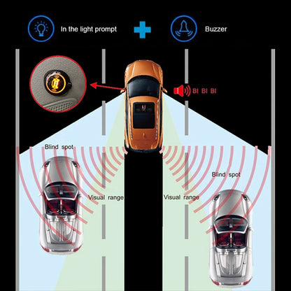 BSD Car Blind Spot Detection/Parking Sensor Waterproof Warning Light Monitor System Assist Lane Changing Automotive Accessories