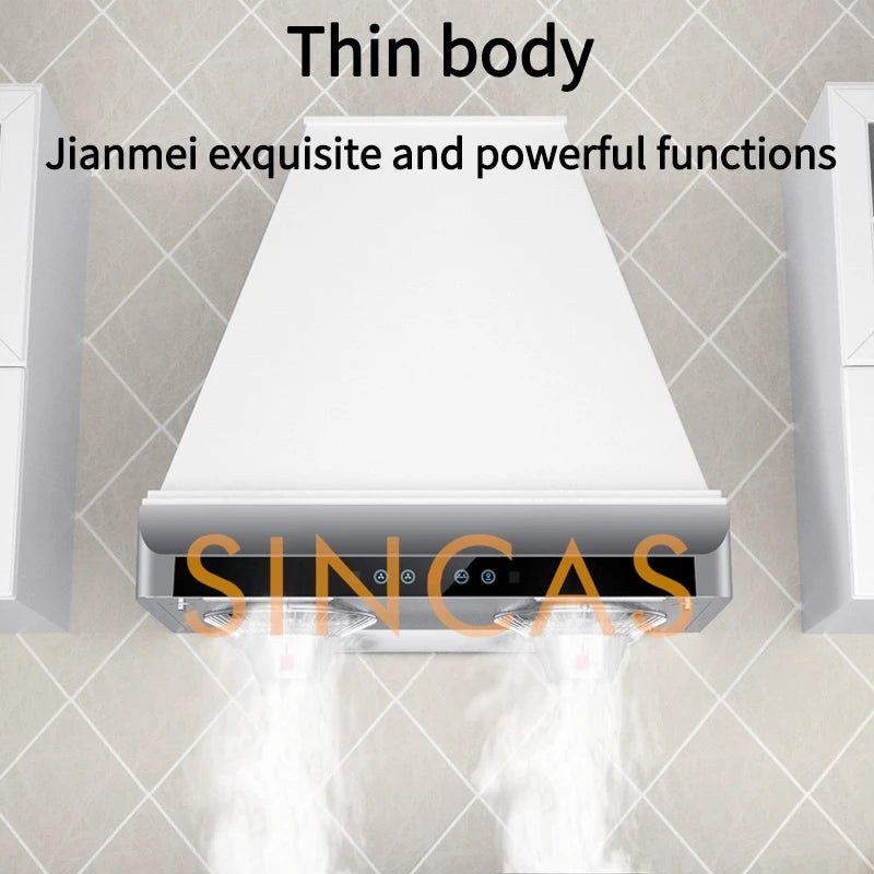Ultrathin Range Hood For Kitchen Top Suction Dual Motor Strong Suction Force Kitchen Ventilator Energy Conservation Wide 710mm
