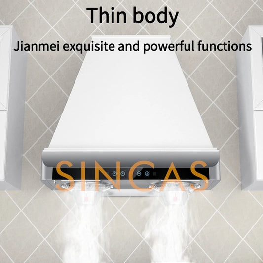 Ultrathin Range Hood For Kitchen Top Suction Dual Motor Strong Suction Force Kitchen Ventilator Energy Conservation Wide 710mm