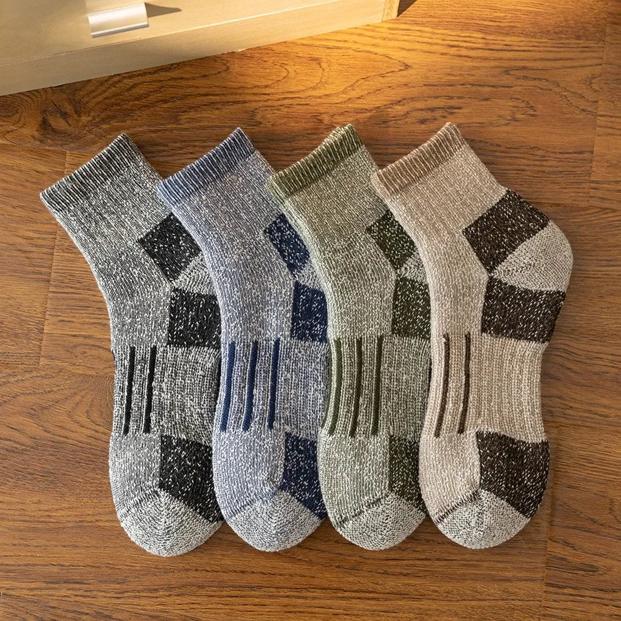 Merino Wool Socks For Men Women Fleece Thicken sock Woolen Thermal Warm Hiking Cushion Crew Sports Socks Moisture Wicking