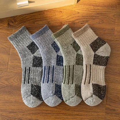 Merino Wool Socks For Men Women Fleece Thicken sock Woolen Thermal Warm Hiking Cushion Crew Sports Socks Moisture Wicking