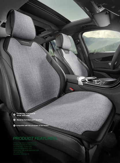 Universal Linen Car Seat Cover Four Season Auto Flax Comfortable Breathable Anti-Slip Covers Cushion SUV Car Seat Protection