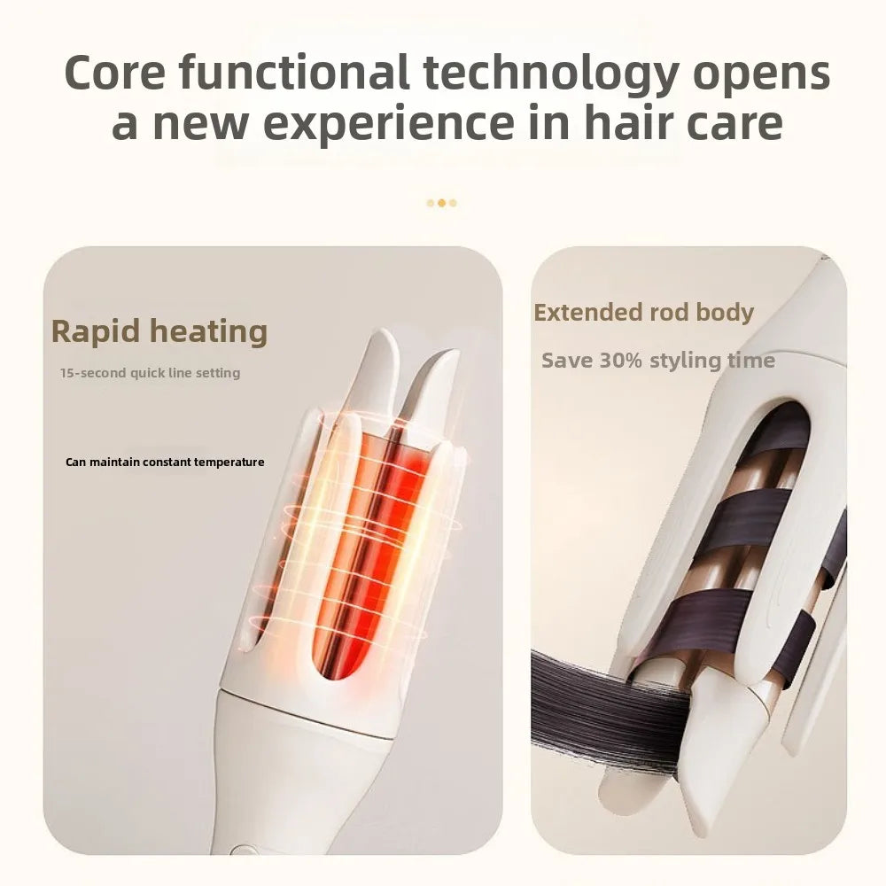 Automatic Rotating Curling Iron, Big Wave Hair Curler, Korean Style Lazy Curling Iron, Damage-Free Hair Styling Tool