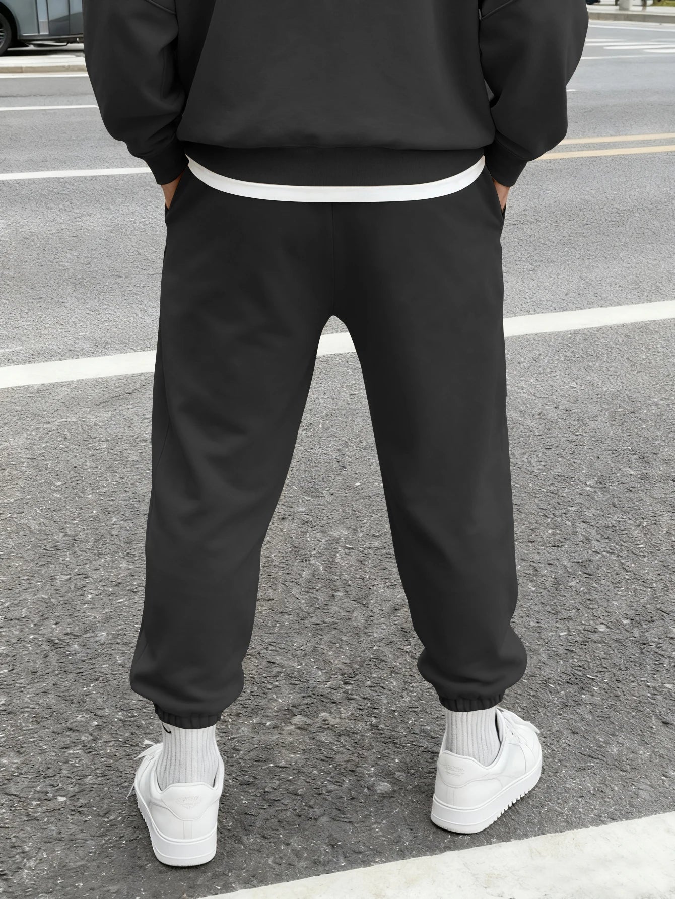 Men's Harajuku Sakura Cherry Blossom Japanese Kanji Print Sweatpants Elastic Waist Soft Daily Street Hip Hop Joggers