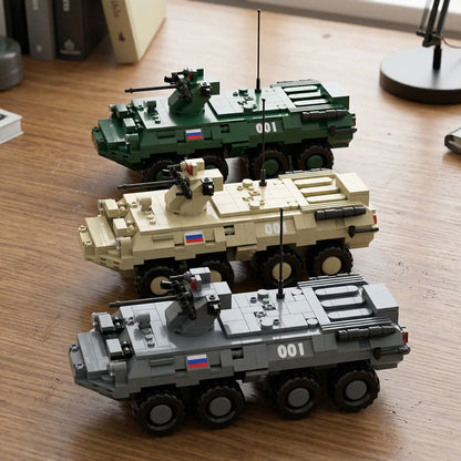 Russian BTR-80 Armored Personnel Carrier Building Blocks Toy Infantry Fighting Military Vehicle Model