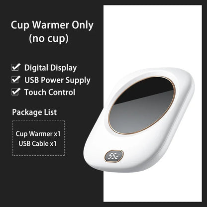 USB Coffee Mug Warmer 3 Temperature Settings Beverage Cup Warmer for Cocoa Tea Water Milk for Home Office Desk Use Heating Plate