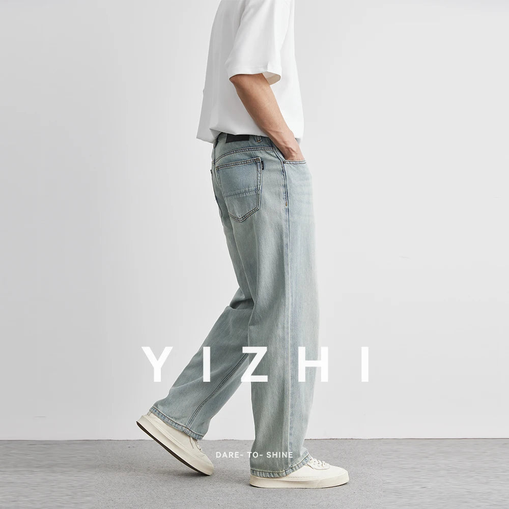 Lyocell Straight Jeans Summer 2025 New Thin Retro Loose Casual Fashion Wide Pants Straight Pants Large Size Jeans 25-36