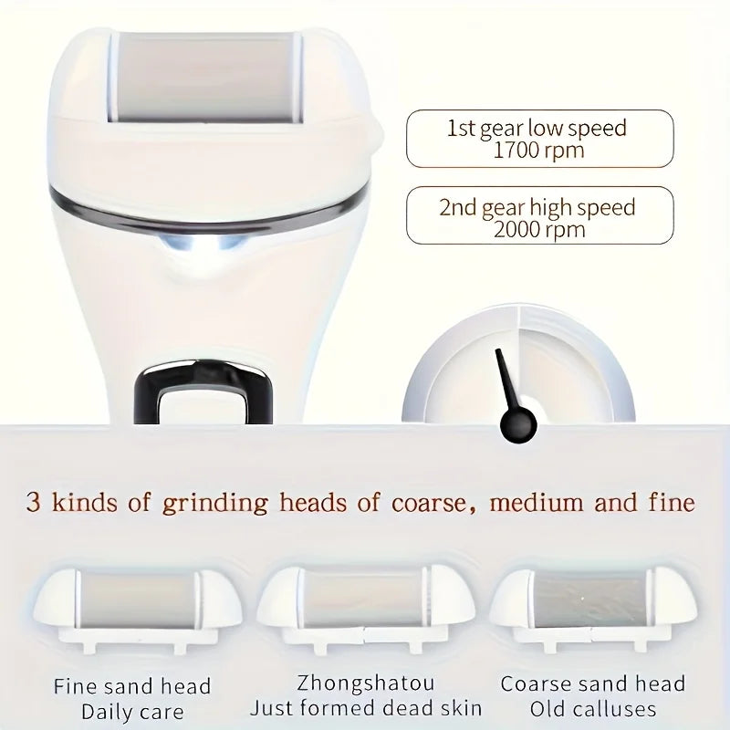 Smooth Rechargeable Pedicure Wand | Electric Feet Callus Remover | Home Foot Care Tool