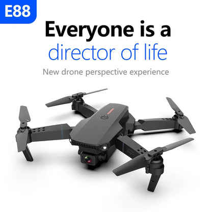 E88 Mini Drone UAV 360-Degree Rotating Folding WiFi Remote Control Aerial Photography Quadcopter Toy Helicopter One-Click New