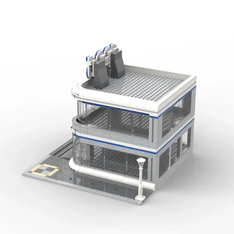 Speed Parking Model Moc Building Block Technology Brick DIY Assembly  Extra Floor Modular City Street View Toy Holiday Gifts