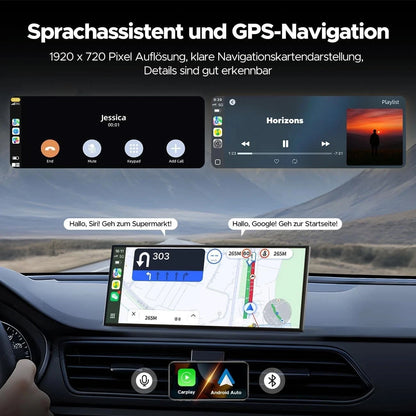 Ottocast Ai 11.4" Wireless Carplay Screen Android 15 Car Radio Multimedia Video Split-screen For Netflix YouTube Play Store