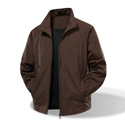 Spring and Autumn new workwear jacket men's elastic waterproof outdoor assault jacket stand collar jacket nylon windbreaker high