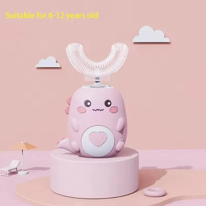 Children'S Electric Toothbrush Food Grade Silicone Oral 360 Degree Automatic Usb Charging Smart Children'S Toothbrush U-Shaped
