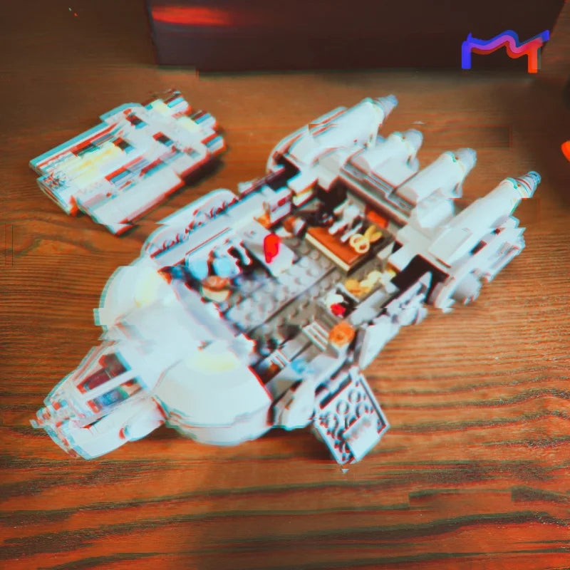 2026 Moc Anzellan Spacecraft Bricks Building Blocks Compatible 701pcs Starship Dispaly Model Birthday Gifts for Adults Toys