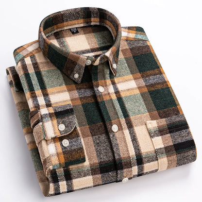 New in Shirt Plus Size 7XL 100% Cotton Long-Sleeve Shirts for Men Slim Fit Casual Plain Shirt Soft Keroan Designer Plaid Clothin