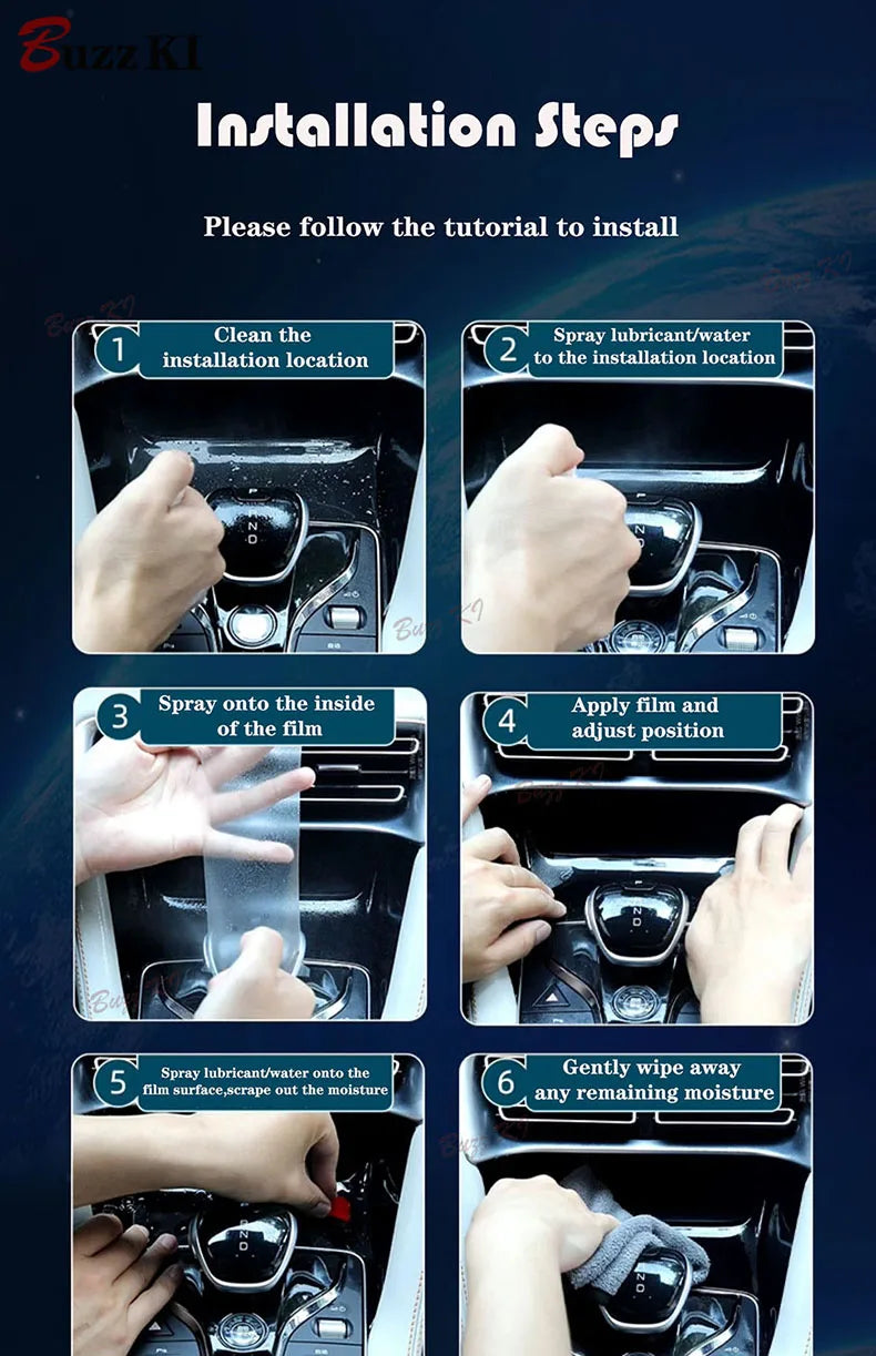 For ZEEKR 7X 2025 2024 Accessories interior film transparent TPU PPF Navigation Gear Panel Center Console Anti-scratch Sticker