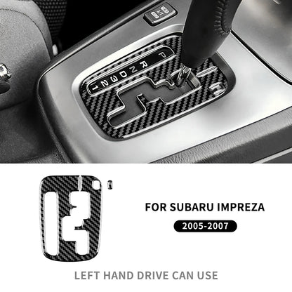 Real Soft Carbon Fiber Sticker For Subaru Impreza 2005 2006 2007 Gear Shift Panel Outlet Vent CD Frame Interior Accessories