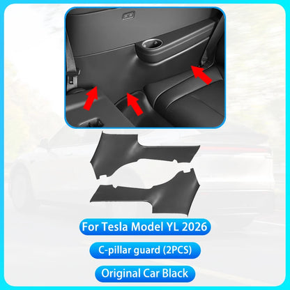 For Tesla Model YL Launch 2026 TPE Front Rear Door Sill Protector Threshold Strip Anti-kick Guard Panel Interior Decoration Set