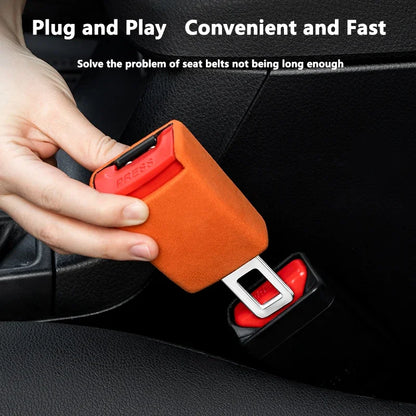 1Pcs Car Seat Belt Clip Extender Safety Seatbelt Lock Buckle Plug Thick Insert Socket Extender Safety  For Tesla Porsche