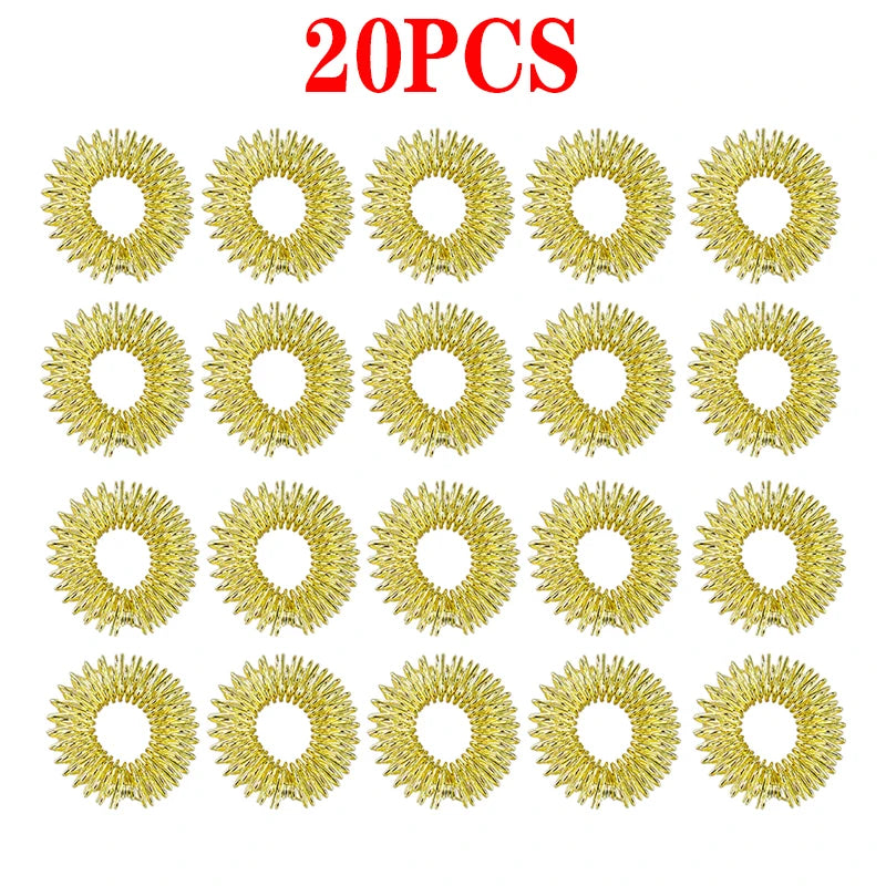 100/20/10pcs New Finger Massage Ring Acupuncture Acupressure Body Care Relax Hand Blood Circulation Pain Relief Body Massager